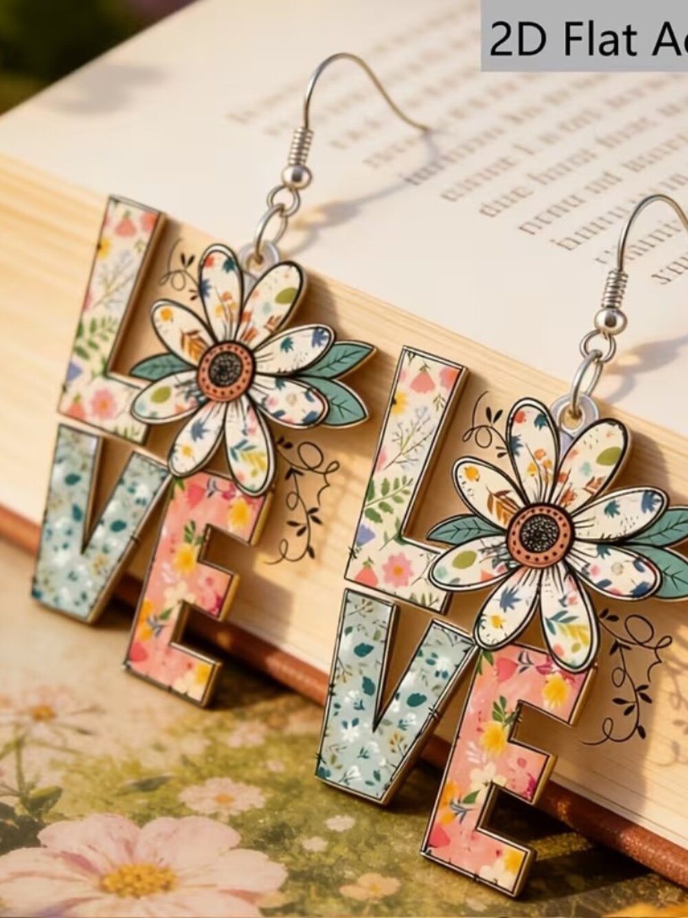 LOVE Floral Drop Earring - Multicolor